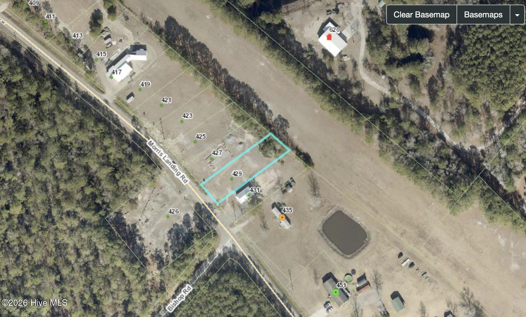429 Morris Landing Road Holly Ridge, NC 28445 - Photo 1 of 28 Aerial view of lot