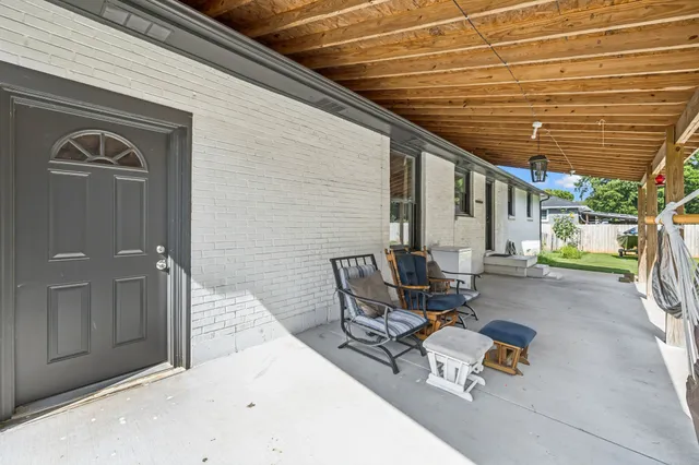 a view of outdoor space with seating