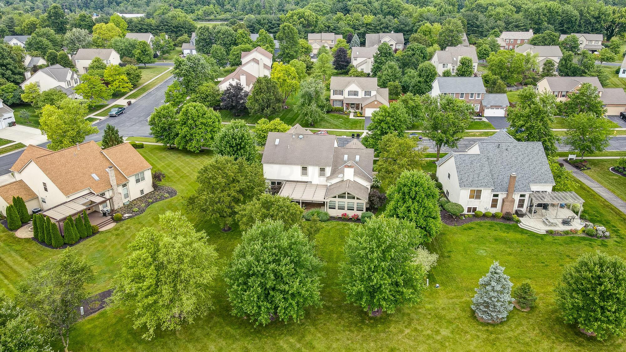 5674 Steward Road Galena, OH 43021 - Photo 8 of 82 Ariel view of back of home