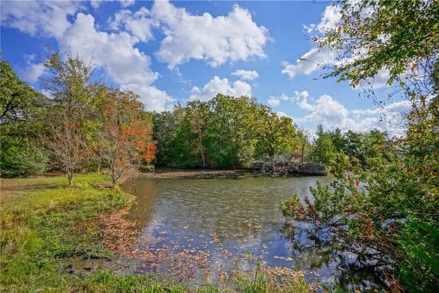 a view of a water with an outdoor space