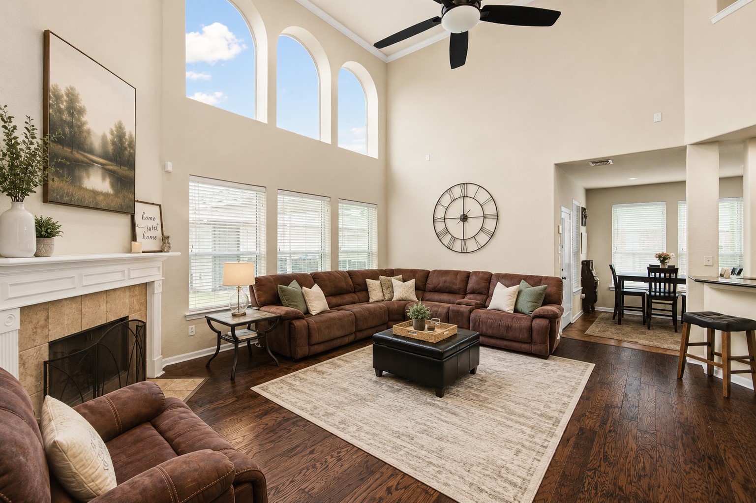 6007 Valhalla Drive Spring, TX 77379 - Photo 13 of 36 **Virtually Staged** Stunning wall of windows in this spacious Family Room.