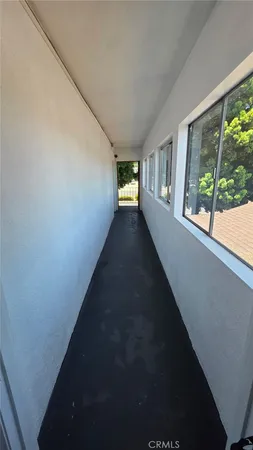 a view of a windows and an entryway