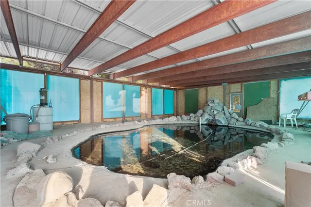 a view of a porch with a patio