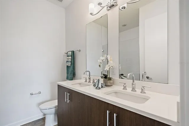 a bathroom with a sink and a toilet