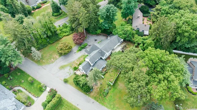 an aerial view of residential house with outdoor space