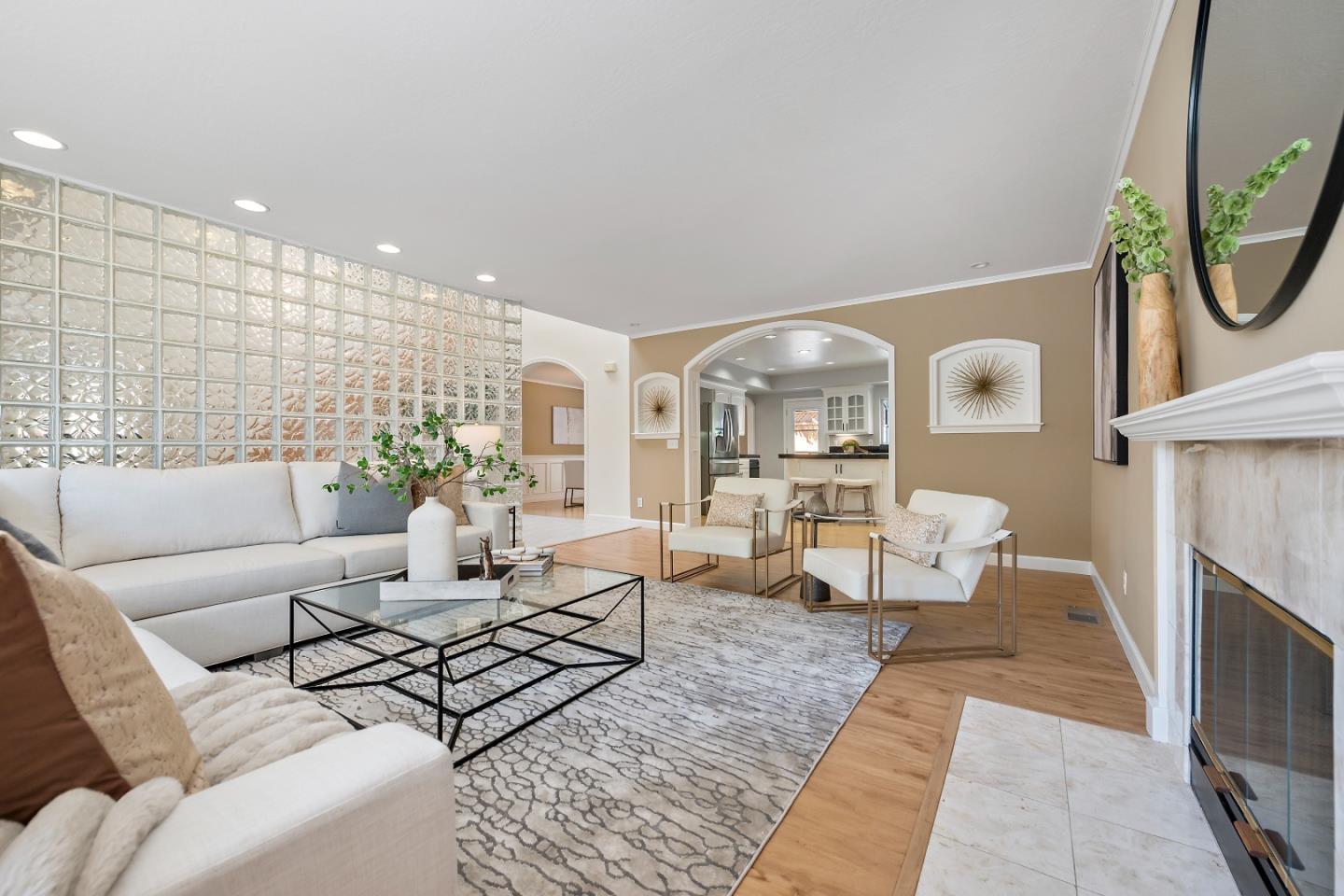 1629 Cherry Avenue San Jose, CA 95125 - Photo 15 of 61 a living room with furniture and a fireplace