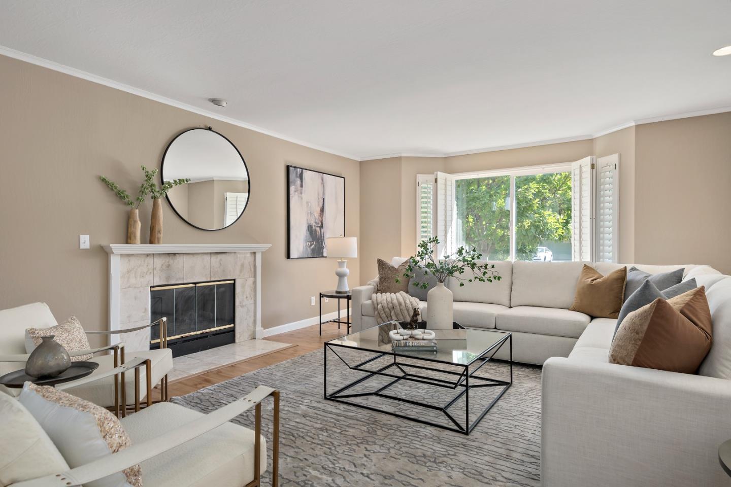 1629 Cherry Avenue San Jose, CA 95125 - Photo 16 of 61 a living room with furniture a fireplace and a large window