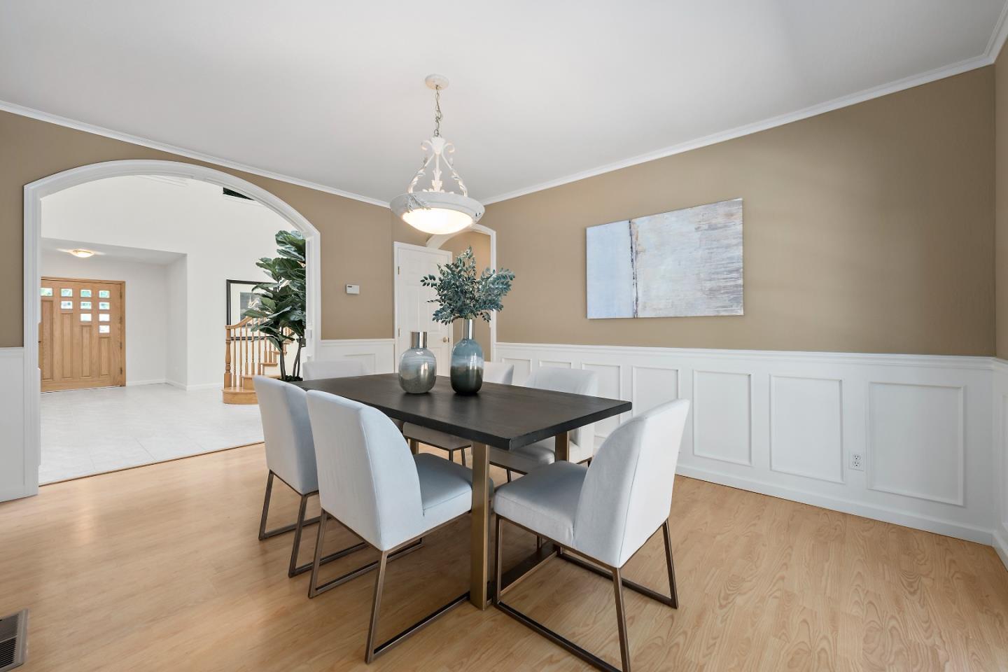 1629 Cherry Avenue San Jose, CA 95125 - Photo 17 of 61 a view of a dining room with furniture and chandelier