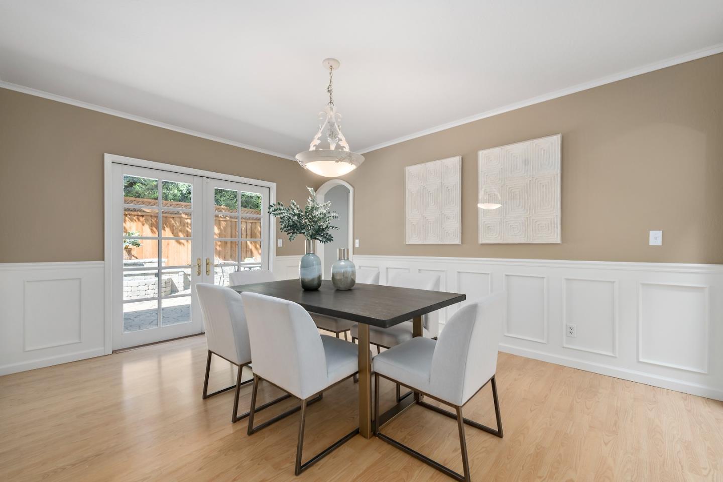 1629 Cherry Avenue San Jose, CA 95125 - Photo 18 of 61 a dining room with furniture a chandelier and wooden floor