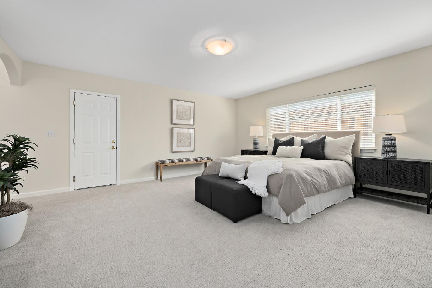 1629 Cherry Avenue San Jose, CA 95125 - Photo 24 of 61 a bedroom with a bed and a potted plant