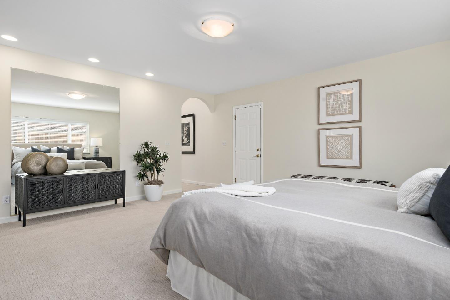 1629 Cherry Avenue San Jose, CA 95125 - Photo 25 of 61 a spacious bedroom with a bed and a couch