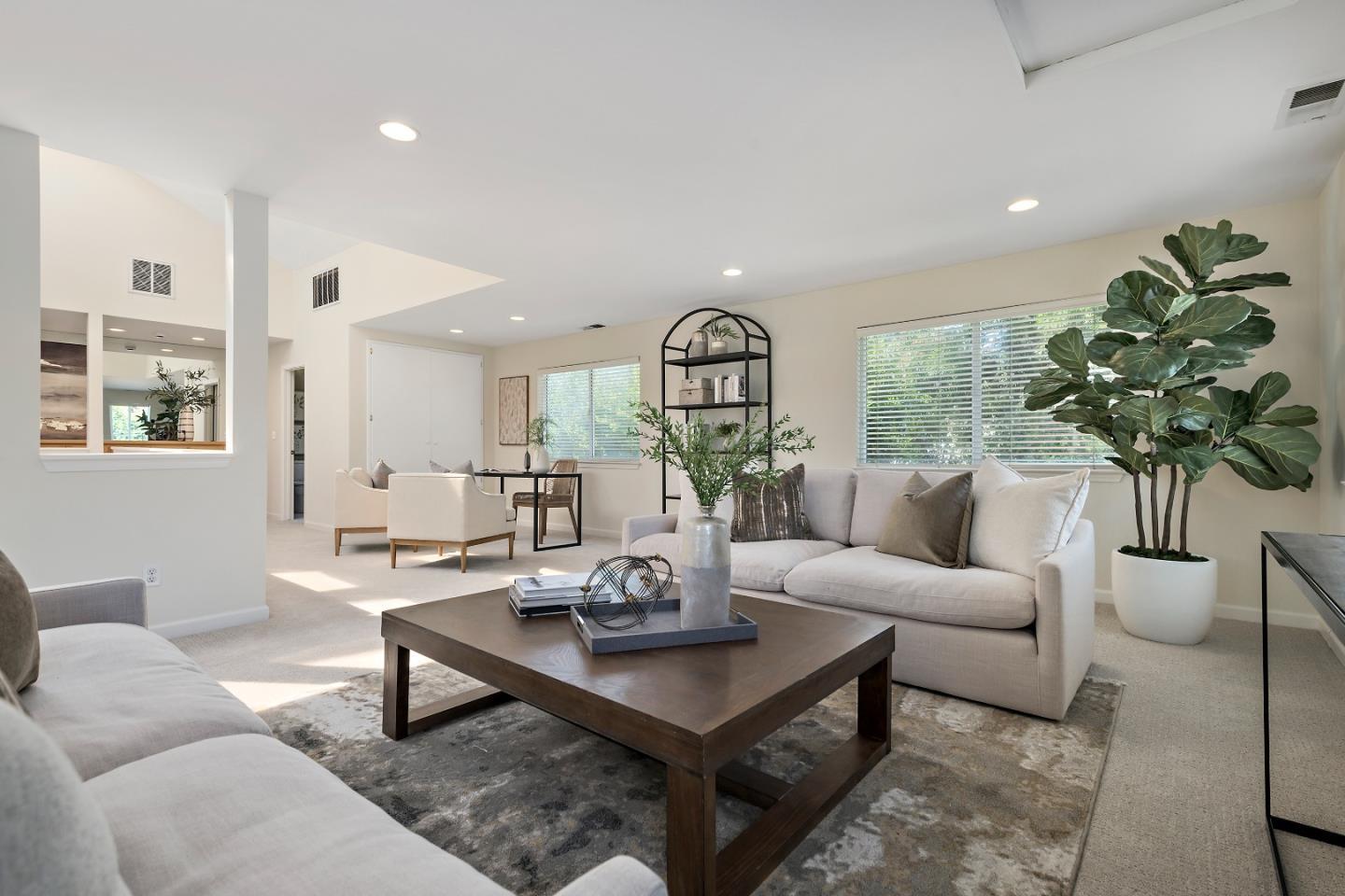 1629 Cherry Avenue San Jose, CA 95125 - Photo 29 of 61 a living room with furniture potted plant and a large window