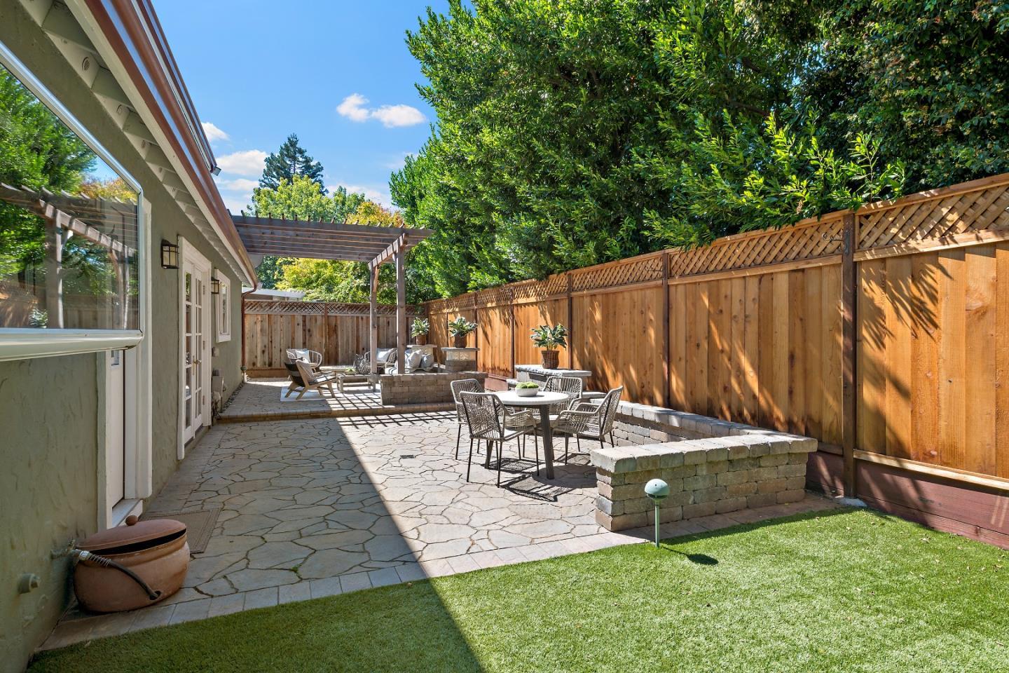 1629 Cherry Avenue San Jose, CA 95125 - Photo 47 of 61 a view of a patio with table and chairs potted plants with wooden floor