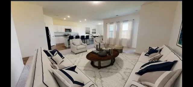 a front view of a house with a outdoor space