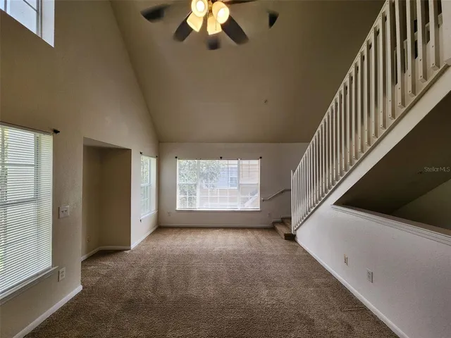 en view interior of a house with stairs