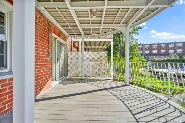 a balcony view with a outdoor space