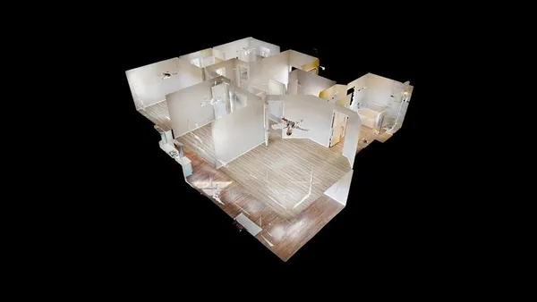 a view of water heater room with floor to ceiling window