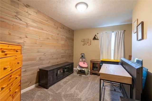 a room with a table and a chair