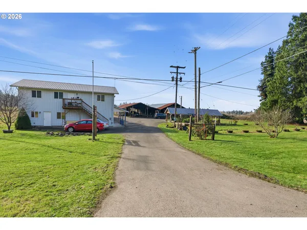 a childrens park with lots of swings and slides