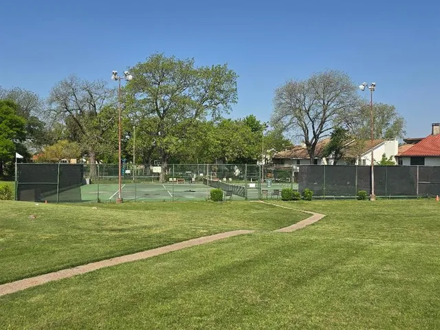 a view of a volley ball court