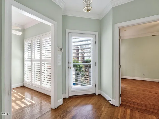 a view of livingroom with hardwood floor and window