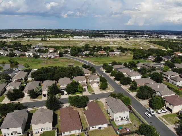 an aerial view of a city