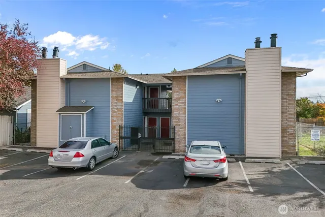 a car parked in front of a house