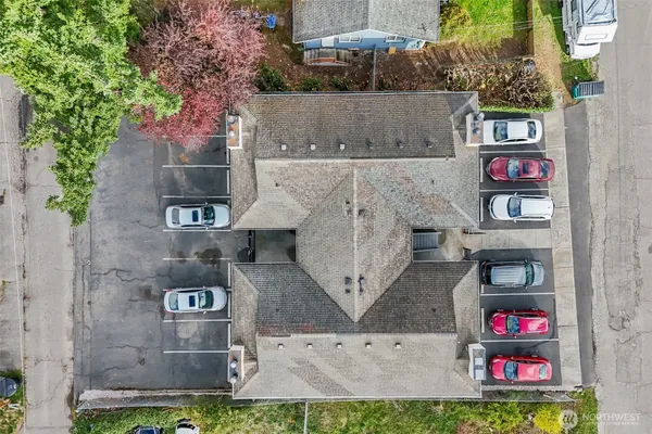 an aerial view of residential houses