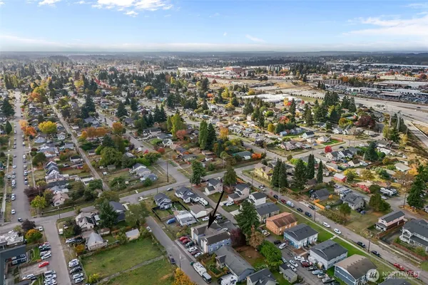 an aerial view of a city