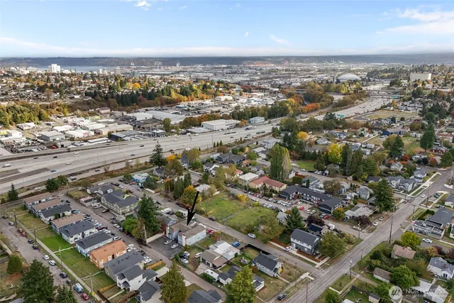 an aerial view of a city