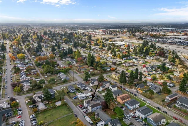 an aerial view of a city