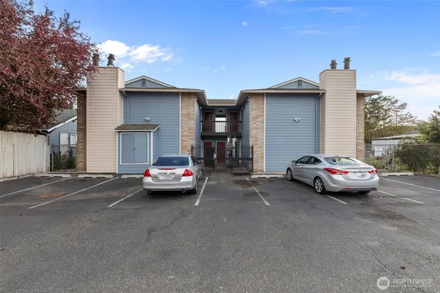 a car parked in front of a house