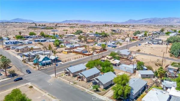 an aerial view of a city