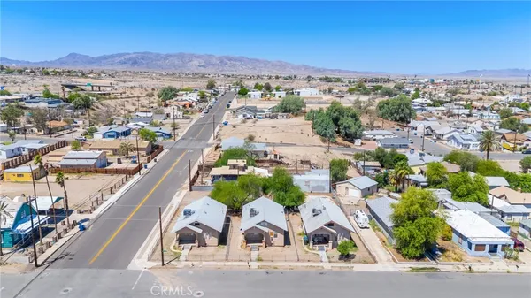 an aerial view of a city