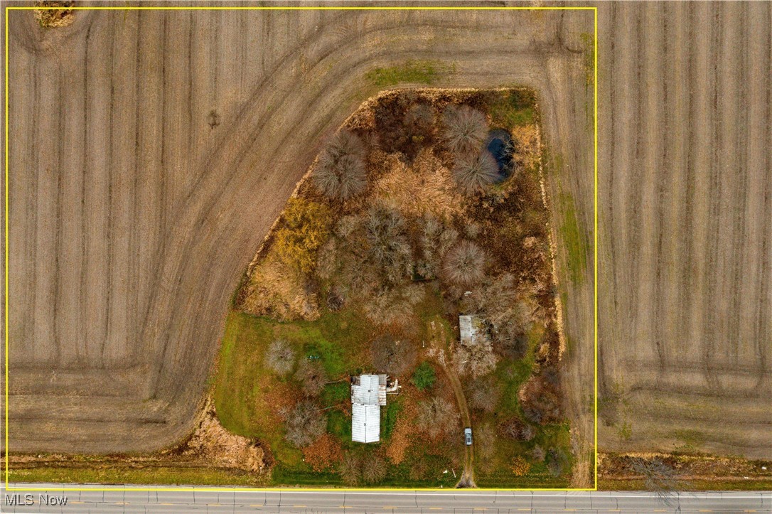 12402 Greenwich Road Homerville, OH 44235 - Photo 21 of 21 Aerial view of sparsely populated area featuring property parcel outlined