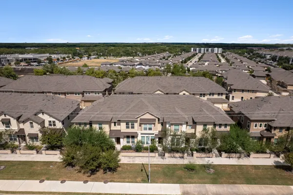 an aerial view of multiple house