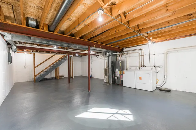 a view of backyard with green space