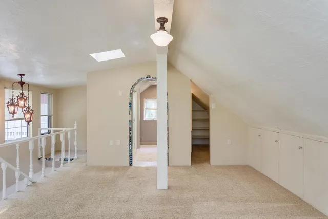 an empty room with closet