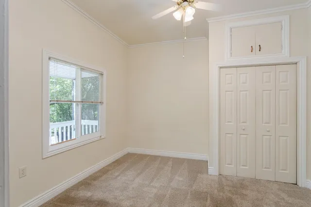 an empty room with a window