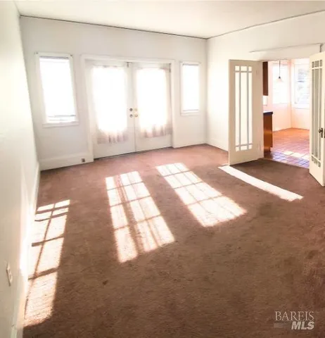 a front view of a house with a balcony