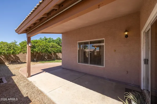 a view of a front door and deck