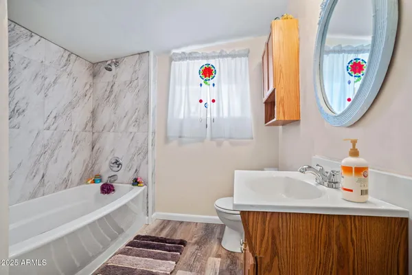 a bathroom with a toilet a sink and a mirror