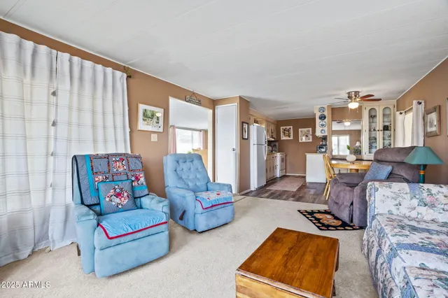 a living room with furniture and a couch