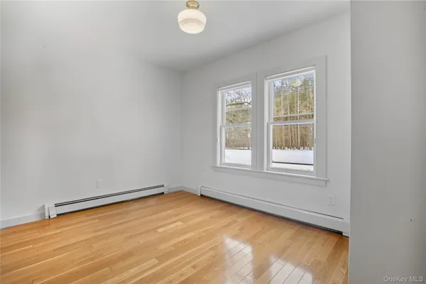 an empty room with a window