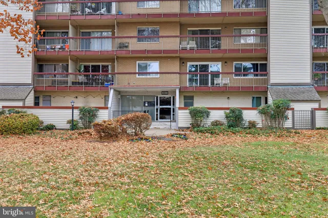 a front view of a building with balcony