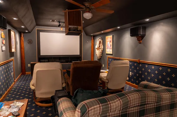 a room with furniture