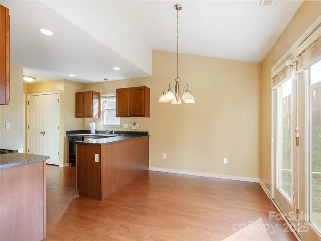 a view of kitchen and kitchen island