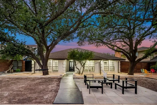 a chairs and tables in a patio