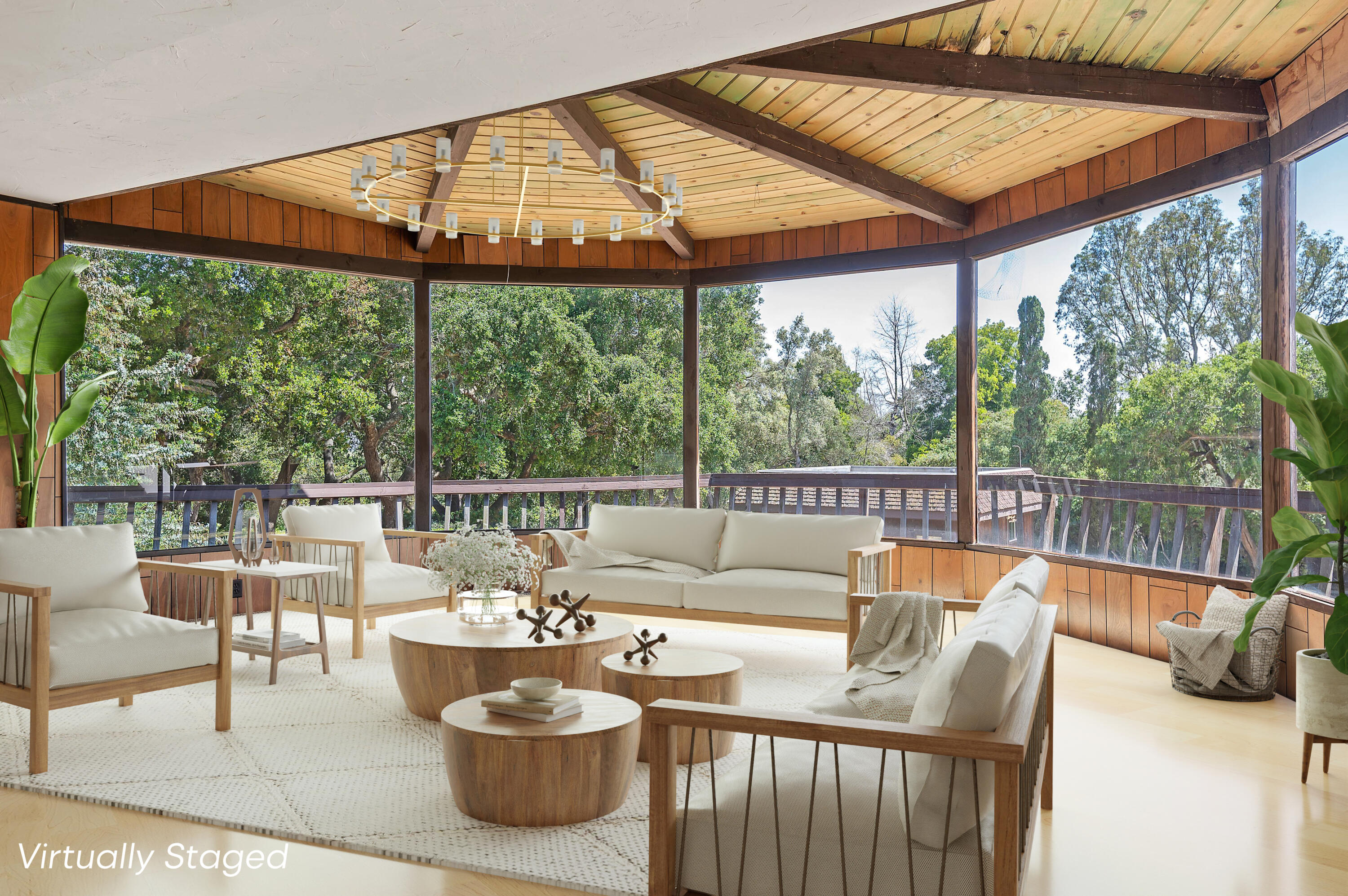 756 Hot Springs Road Montecito, CA 93108 - Photo 13 of 32 a view of a patio on the deck