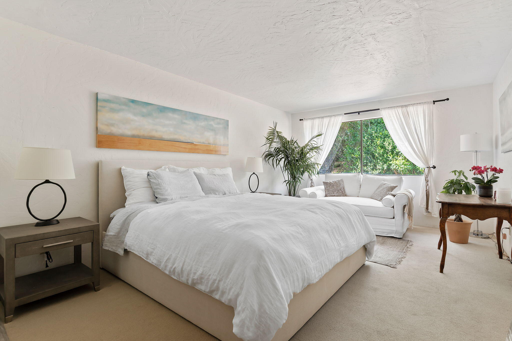 756 Hot Springs Road Montecito, CA 93108 - Photo 17 of 32 a bedroom with bed and a window